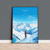 Tignes Wall Art Travel Poster, Travel Print of Tignes, Ski Poster, Tignes Art Gift, France Ski Art Travel Gift NQ Media Designs