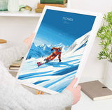 Tignes Wall Art Travel Poster, Travel Print of Tignes, Ski Poster, Tignes Art Gift, France Ski Art Travel Gift NQ Media Designs