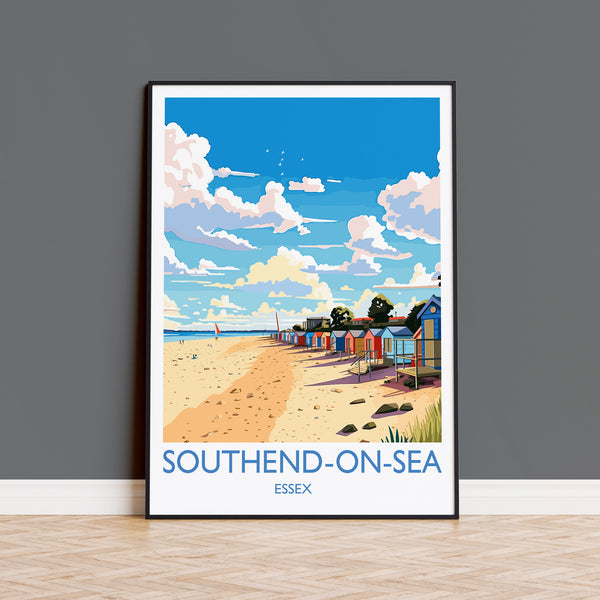 Southend on Sea Travel Poster Wall Art, Southend on Sea Travel Print, Essex, English Coastal Art, Southend Gift, Wall Art Print