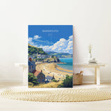Barmouth Travel Print Wall Art, Barmouth Travel Poster, Wales, Welsh Art, Barmouth Gift, Wall Art Print NQ Media Designs