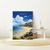 Barmouth Travel Poster Wall Art, Barmouth Travel Print, Wales, Welsh Art, Barmouth Gift, Wall Art Print NQ Media Designs