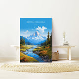 British Columbia Wall Art Travel Print, Travel Poster of British Columbia, British Columbia Art Lovers Gift, Canada Art Travel Gift NQ Media Designs
