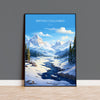 British Columbia Wall Art Travel Print, Travel Poster of British Columbia, British Columbia Art Lovers Gift, Canada Winter Art Travel Gift