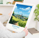 Bodmin Travel Poster, Travel Print of Cornwall, England, Cornwall Art, Bodmin Gift, Wall Art Print NQ Media Designs