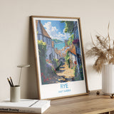 Rye Travel Poster Wall Art, Rye Travel Print, East Sussex, English Coastal Art, Rye Gift, Wall Art Print NQ Media Designs