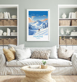Morzine Wall Art Travel Poster, Travel Print of Morzine , Ski Poster, Morzine Art Gift, France Ski Art Travel Gift NQ Media Designs