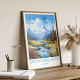 British Columbia Wall Art Travel Poster, Travel Print of British Columbia, British Columbia Art Lovers Gift, Canada Art Travel Gift NQ Media Designs