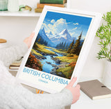 British Columbia Wall Art Travel Poster, Travel Print of British Columbia, British Columbia Art Lovers Gift, Canada Art Travel Gift NQ Media Designs