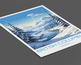 British Columbia Wall Art Travel Poster, Travel Print of British Columbia, British Columbia Art Lovers Gift, Canada Winter Art Travel Gift NQ Media Designs