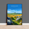 Bodmin Moor Travel Print, Travel Poster of Bodmin Moor, England, Cornwall Art Lovers Gift, Bodmin Moor Gift, Wall Art Print NQ Media Designs