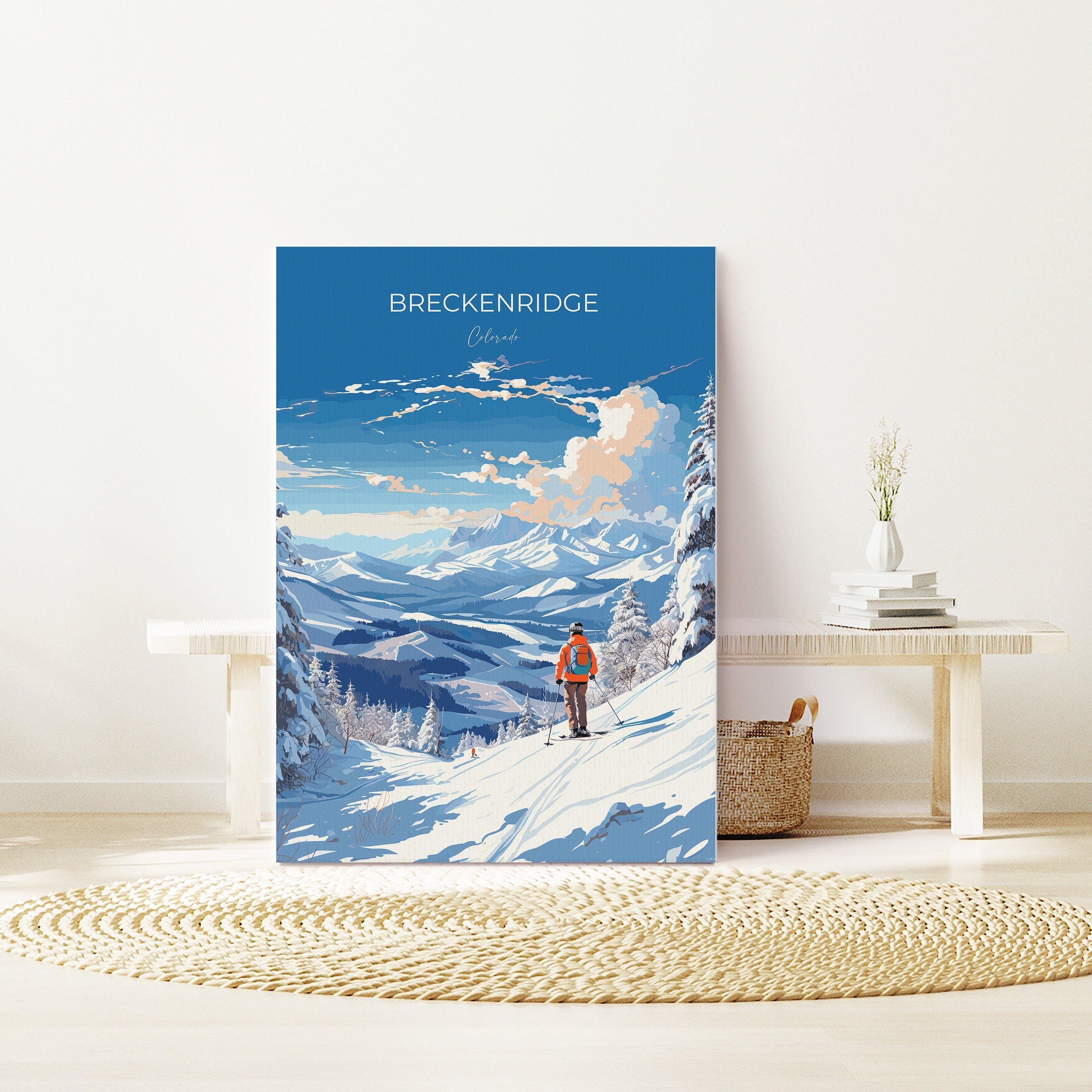 Breckenridge Travel Poster Wall Art, Travel Print of Breckenridge, Colorado, USA, Breckenridge Art Lovers Gift NQ Media Designs