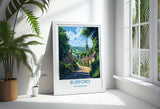 Burford Travel Poster, Travel Print of Burford, Oxfordshire Gift, England, Burford Art Lovers Gift, Wall Art Print NQ Media Designs