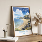 Barmouth Travel Poster Wall Art, Barmouth Travel Print, Wales, Welsh Art, Barmouth Gift, Wall Art Print NQ Media Designs