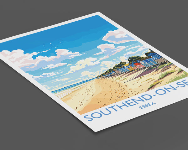 Southend on Sea Travel Print Wall Art, Southend on Sea Travel Poster, Essex, English Coastal Art, Southend Gift, Wall Art Print