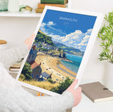 Barmouth Travel Print Wall Art, Barmouth Travel Poster, Wales, Welsh Art, Barmouth Gift, Wall Art Print NQ Media Designs