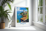 Sirmione Travel Poster Wall Art, Travel Print of Lake Garda, Sirmione Art Lovers Gift, Italy, Italian Lakes Art Gift NQ Media Designs