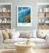 Limone Travel Print Wall Art, Travel Poster of Lake Garda, Limone Art Lovers Gift, Italy, Italian Lakes Art Gift NQ Media Designs