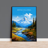 British Columbia Wall Art Travel Print, Travel Poster of British Columbia, British Columbia Art Lovers Gift, Canada Art Travel Gift NQ Media Designs
