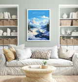 British Columbia Wall Art Travel Print, Travel Poster of British Columbia, British Columbia Art Lovers Gift, Canada Winter Art Travel Gift NQ Media Designs