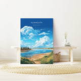 Alnmouth Travel Print Wall Art, Travel Poster of Alnmouth, Northumberland Art Gift, England, Alnmouth Art Lovers Gift NQ Media Designs
