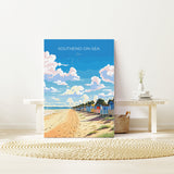 Southend on Sea Travel Poster Wall Art, Southend on Sea Travel Print, Essex, English Coastal Art, Southend Gift, Wall Art Print NQ Media Designs