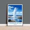 Strokkur Geyser Poster Wall Art, Strokkur Geyser Travel Print, Iceland Wall Art, Strokkur Geyser Art Lovers Gift, Iceland Gift NQ Media Designs