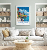 Riva Del Garda Travel Poster Wall Art, Travel Print of Riva Del Garda , Riva Del GardaArt Lovers Gift, Italy, Italian Lakes Art Gift NQ Media Designs