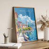 Riva Del Garda Travel Poster Wall Art, Travel Print of Riva Del Garda , Riva Del GardaArt Lovers Gift, Italy, Italian Lakes Art Gift