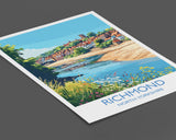 Richmond Travel Print, Travel Poster of Richmond, North Yorkshire Gift, England, Richmond Art Lovers Gift, Wall Art Print NQ Media Designs