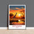 Botswana Travel Print, Travel Poster of Botswana, Botswana Gift, Botswana Sunset Africa, Africa Art Lovers Gift, Wall Art Print