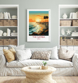 The Gambia Travel Print, Travel Poster of The Gambia , The Gambia Gift, The Gambia Sunset Africa, Africa Art Lovers Gift, Wall Art Print NQ Media Designs