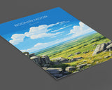 Bodmin Moor Travel Poster, Travel Print of Bodmin Moor, England, Cornwall Art Lovers Gift, Bodmin Moor Gift, Wall Art Print NQ Media Designs