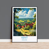 Kent Print Wall Art, Travel Poster of Kent , England, Kent Art Lovers Gift, England Wall Art Print NQ Media Designs