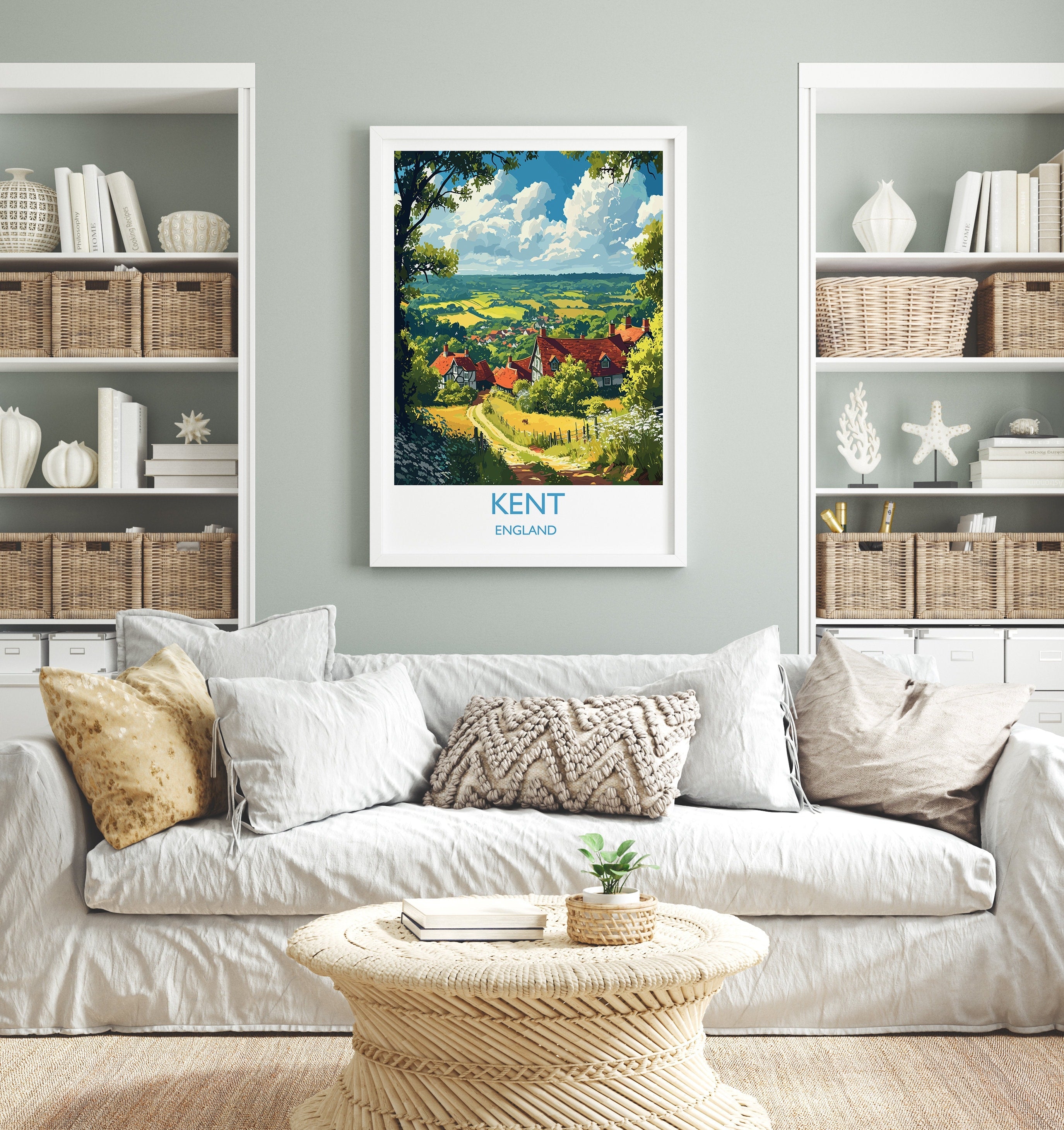 Kent Print Wall Art, Travel Poster of Kent , England, Kent Art Lovers Gift, England Wall Art Print NQ Media Designs