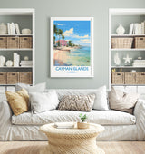 Cayman Islands Travel Print, Travel Poster of Cayman Islands, Caribbean, Cayman Islands Art Lovers Gift, Wall Art Print NQ Media Designs