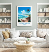 Cayman Islands Travel Poster, Travel Print of Cayman Islands, Caribbean, Cayman Islands Art Lovers Gift, Wall Art Print NQ Media Designs