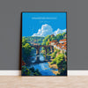 Knaresborough Travel Poster Wall Art, Travel Print of Knaresborough, North Yorkshire Gift, England, Knaresborough Art Lovers Gift NQ Media Designs