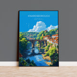 Knaresborough Travel Poster Wall Art, Travel Print of Knaresborough, North Yorkshire Gift, England, Knaresborough Art Lovers Gift NQ Media Designs