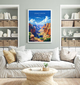 Grand Canyon Travel Print Wall Art, Travel Poster of Grand Canyon, Grand Canyon Art Lovers Gift, Arizona, USA Travel Art NQ Media Designs
