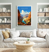Grand Canyon Travel Poster Wall Art, Travel Print of Grand Canyon, Grand Canyon Art Lovers Gift, Arizona, USA Travel Art NQ Media Designs