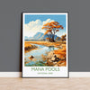 Mana Pools Travel Poster Wall Art, Travel Print of Mana Pools, Zimbabwe Gift, Mana Pools National Park Africa Art Gift NQ Media Designs