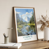 Yosemite Travel Poster Wall Art, Travel Print of Yosemite, National Park Art, Yosemite Gift, Colorado, USA, Travel Wall Art Gift NQ Media Designs