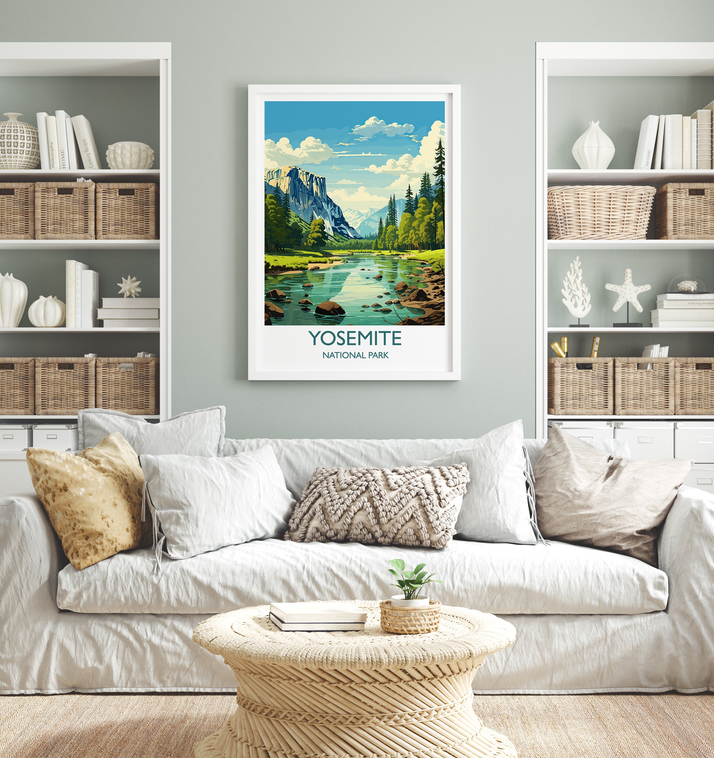 Yosemite Travel Print Wall Art, Travel Poster of Yosemite, National Park Art, Yosemite Gift, Colorado, USA, Travel Wall Art Gift NQ Media Designs