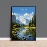 Yosemite Travel Poster Wall Art, Travel Print of Yosemite, National Park Art, Yosemite Gift, Colorado, USA, Travel Wall Art Gift NQ Media Designs