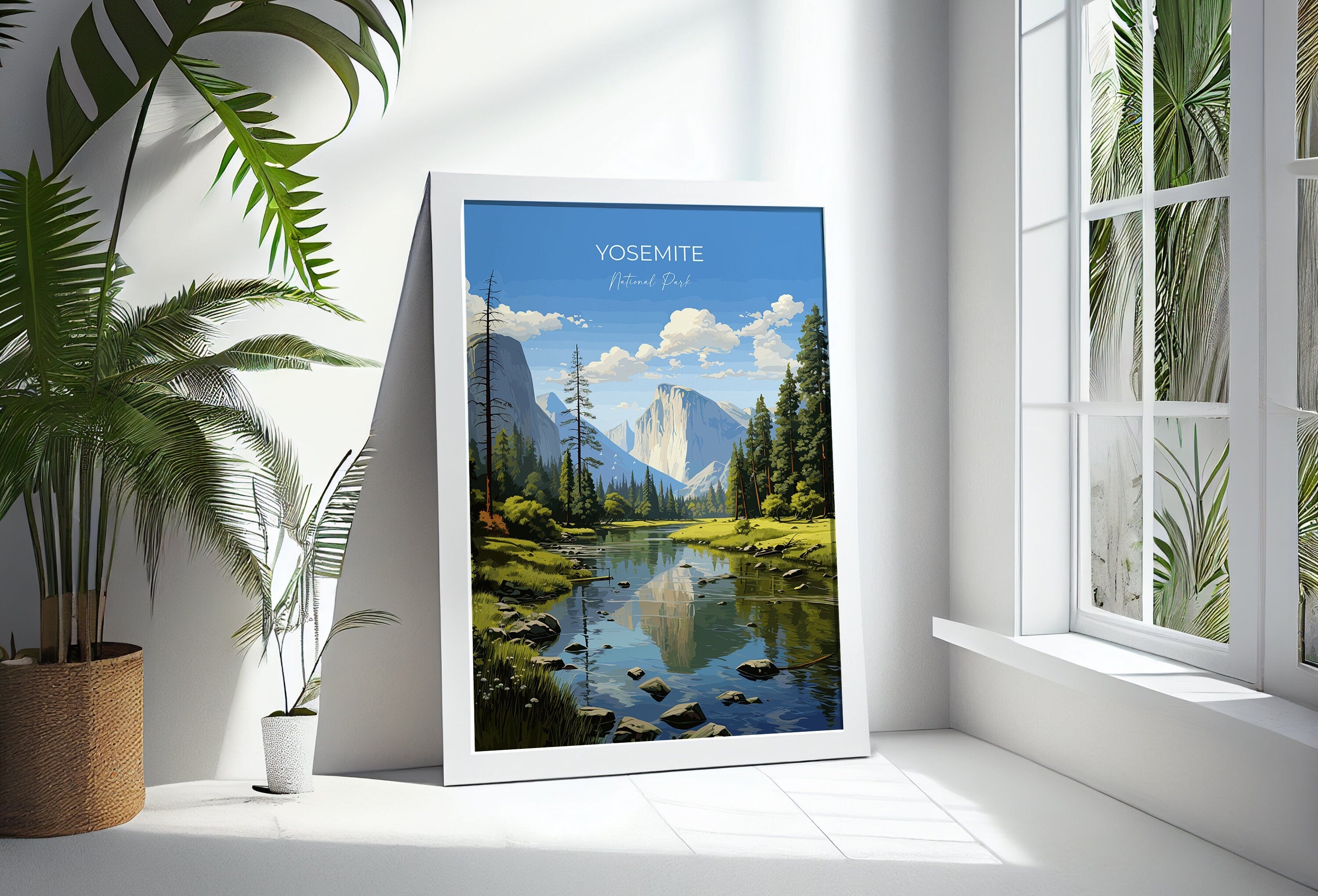 Yosemite Travel Poster Wall Art, Travel Print of Yosemite, National Park Art, Yosemite Gift, Colorado, USA, Travel Wall Art Gift NQ Media Designs
