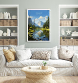 Yosemite Travel Poster Wall Art, Travel Print of Yosemite, National Park Art, Yosemite Gift, Colorado, USA, Travel Wall Art Gift NQ Media Designs