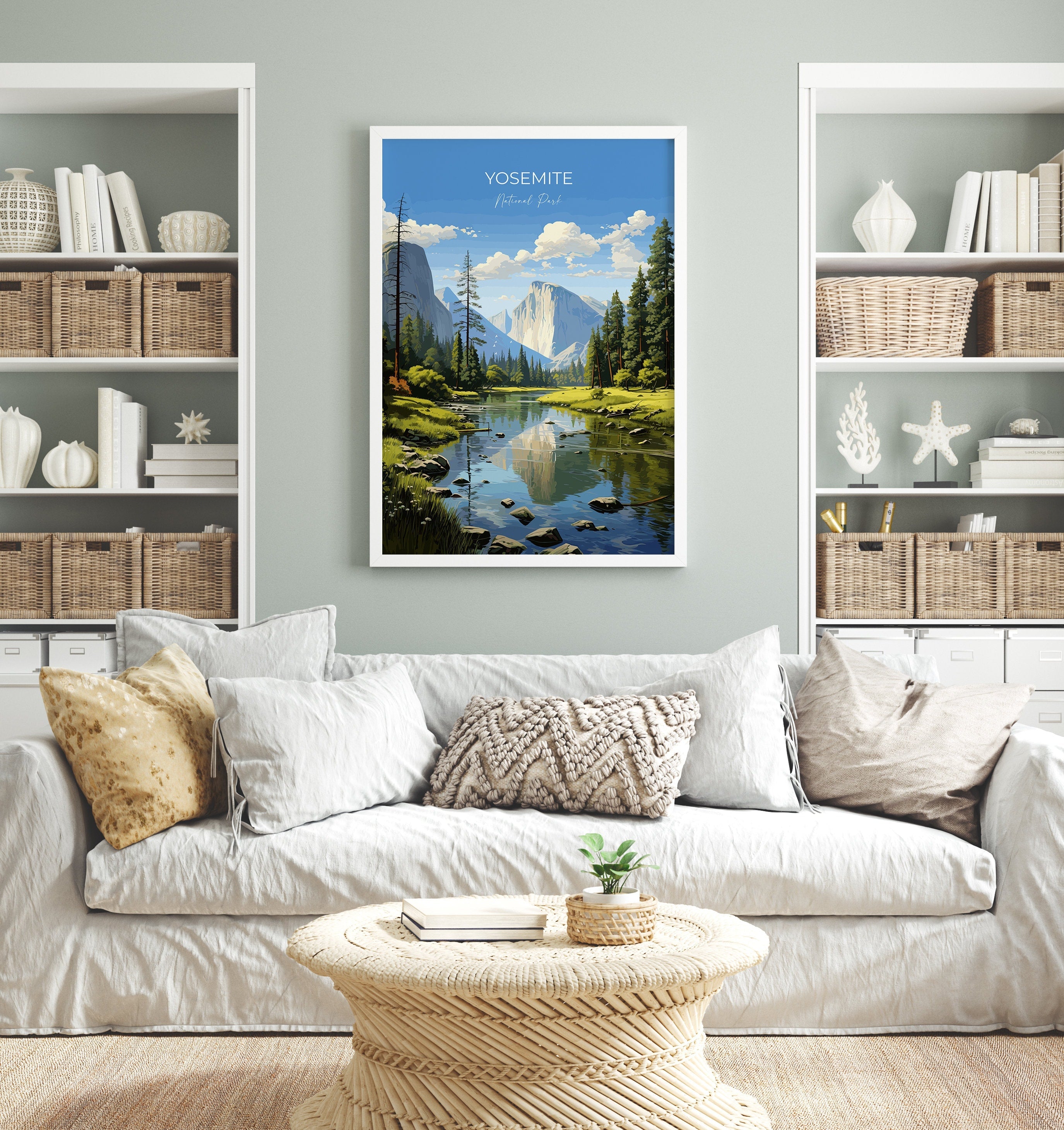 Yosemite Travel Poster Wall Art, Travel Print of Yosemite, National Park Art, Yosemite Gift, Colorado, USA, Travel Wall Art Gift NQ Media Designs