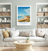 Chesil Beach Travel Print, Travel Poster of Chesil Beach, England, Dorset Coast Art Lovers Gift, Dorset Gift, Wall Art Print