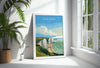 Seven Sisters Travel Poster Wall Art, Seven Sisters Travel Print, East Sussex, English Coastal Art, Seven Sisters Gift, Art Lovers Gift