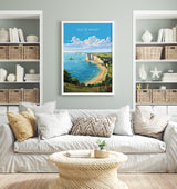 Isle of Wight Travel Print Wall Art, Isle of Wight Travel Poster, English Coastal Art, Isle of Wight Gift, Art Lovers Gift NQ Media Designs